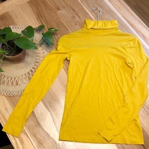 J.Crew mustard turtle neck